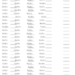 Multiplication Drills 9s Multiplication Worksheet With Answers