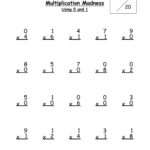 Multiplication Facts 0 1 Worksheet