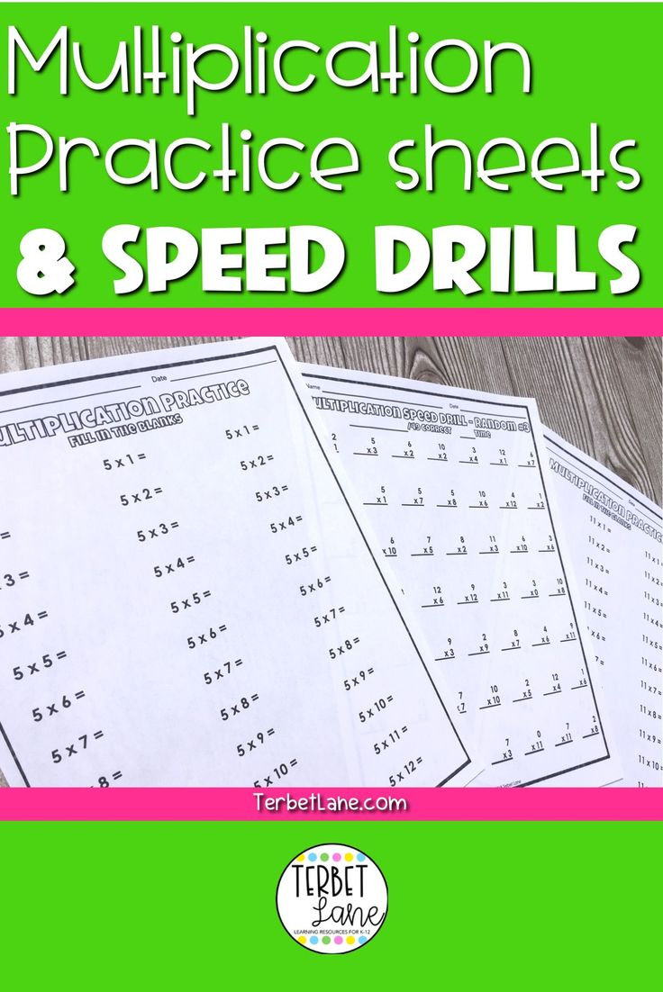 Multiplication Facts Multiplication Facts Practice Middle School 