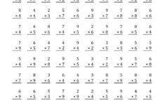 Multiplication Facts To 81 Facts 2 To 9 100 Per Page A