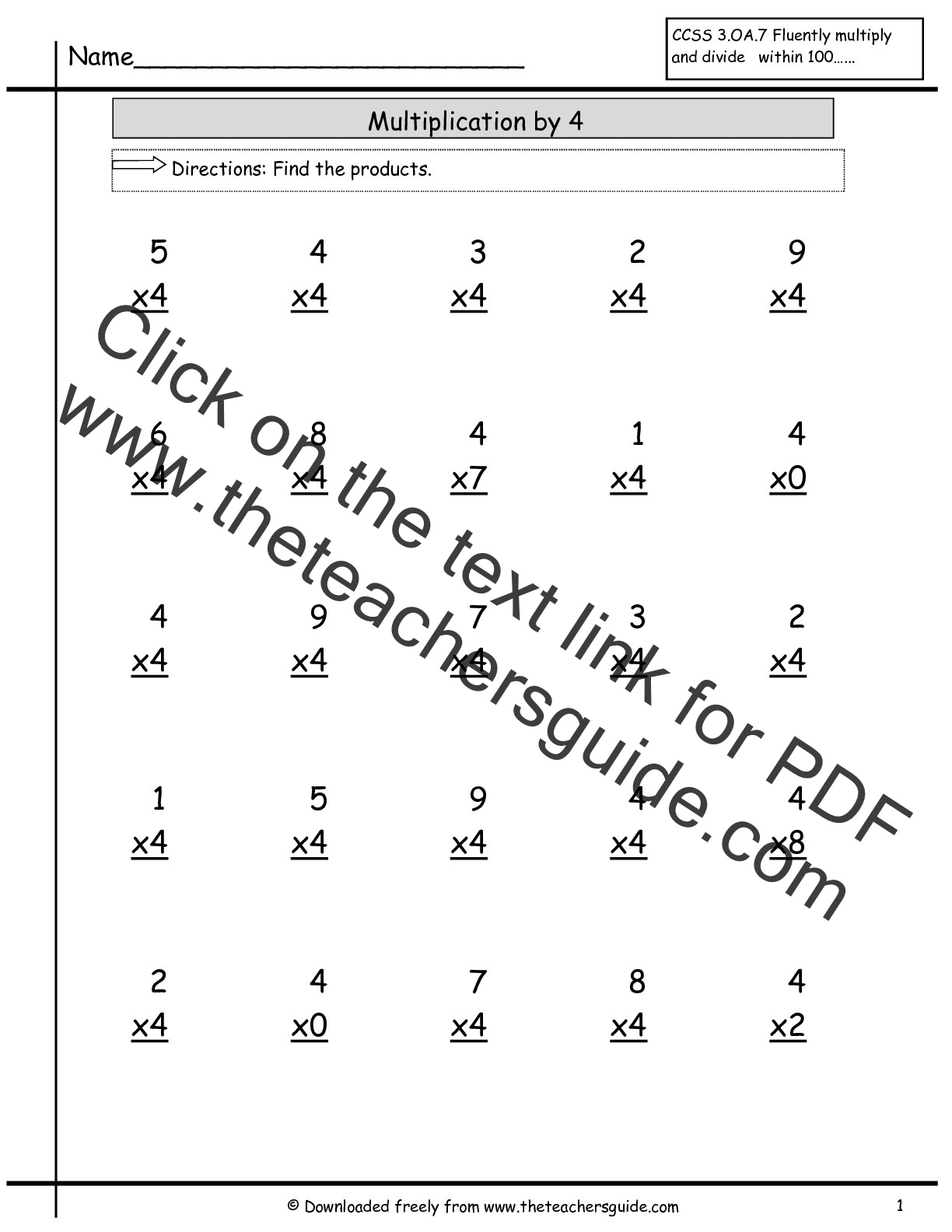 5s Multiplication Worksheets Multiplication Worksheets