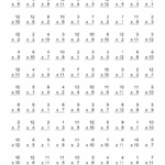 Multiplication Facts Worksheets To 144 No And Division 100 Grade 5