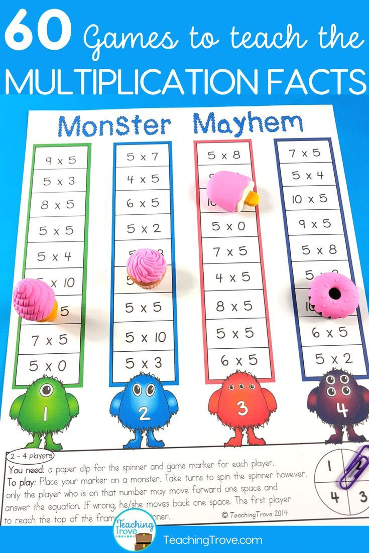 Multiplication Fluency Games 60 Printable Games Multiplication 