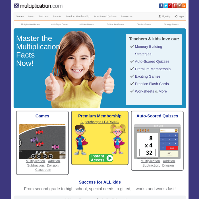 Multiplication.Com Free Worksheets