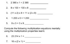 Multiplication Properties Worksheets Grade 4 Times Tables Worksheets