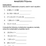 Multiplication Properties Worksheets Grade 4 Times Tables Worksheets