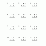 Multiplication Sheets 4th Grade