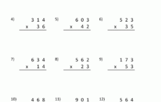 Multiplication Sheets 4th Grade