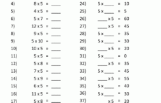 Multiplication Table Worksheets Grade 3