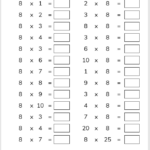 Multiplication Tables Check MTC Worksheets