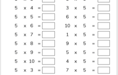 Multiplication Tables Check MTC Worksheets