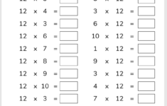 Multiplication Tables Check MTC Worksheets