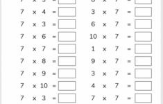 Multiplication Tables Check MTC Worksheets