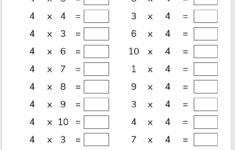 Multiplication Tables Check MTC Worksheets