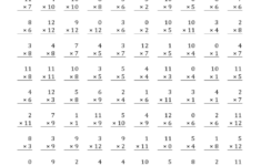 Multiplication Timed Test Printable 0 12 100 Problems Brokeasshome