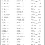 Multiplication Times Table Worksheets Numeracy Warm Up