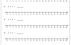 Multiplication Using Number Line Worksheets