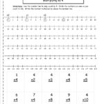 Multiplication Using Number Line Worksheets For Grade 2 Times Tables