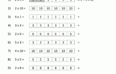 Multiplication Using Number Line Worksheets For Grade 2 Times Tables