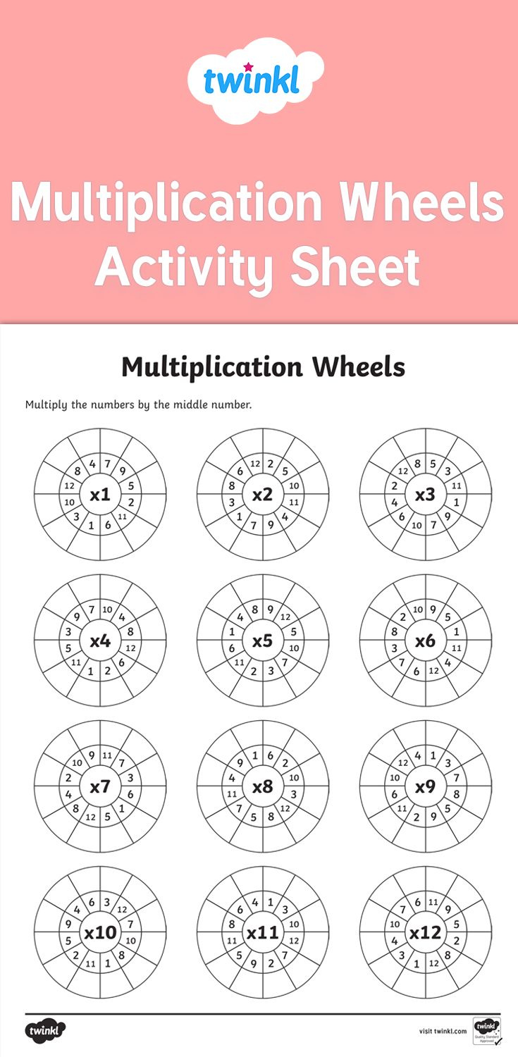 Multiplication Wheels Worksheet Multiplication Wheel Multiplication 