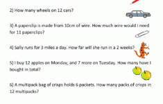 Multiplication Word Problem Worksheets 3rd Grade