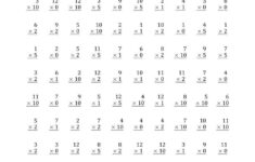 Multiplication Worksheets 0 12 Printable Multiplying By Anchor Facts