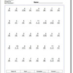 Multiplication Worksheets 4 Times Tables In 2020 Times Tables