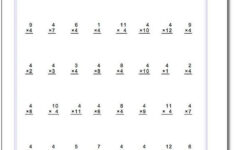 Multiplication Worksheets 4 Times Tables In 2020 Times Tables