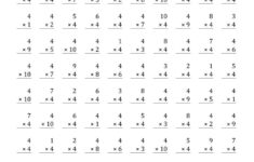 Multiplication Worksheets 4S PrintableMultiplication