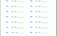 Multiplication Worksheets 4S PrintableMultiplication