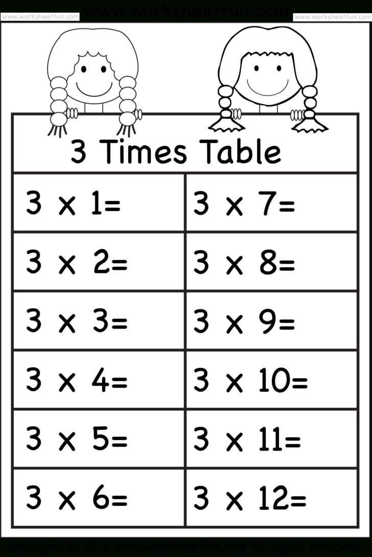 Printable Worksheets Multiplication