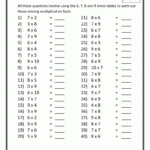 Multiplication Worksheets 6 And 7 Times Tables