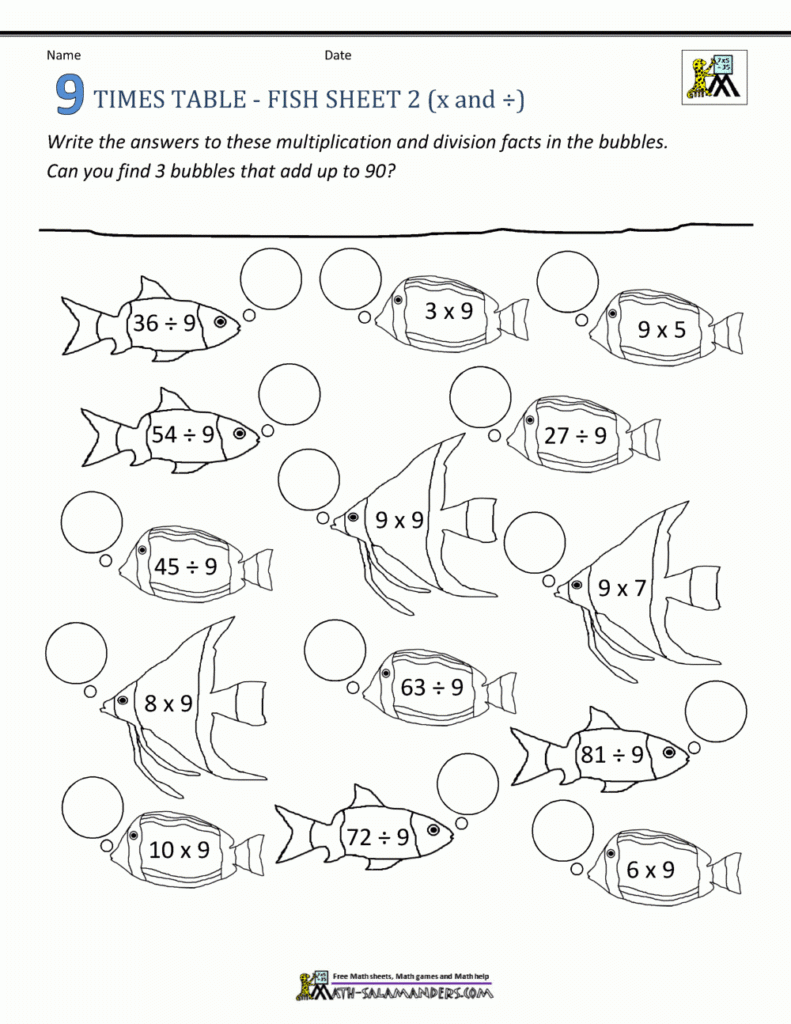 9s Multiplication Worksheet Multiplication Worksheets