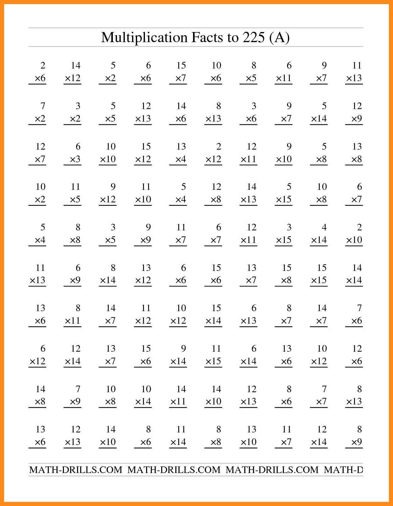 Multiplication Worksheets For Grade 5 Free Valid Grade Multiplication 