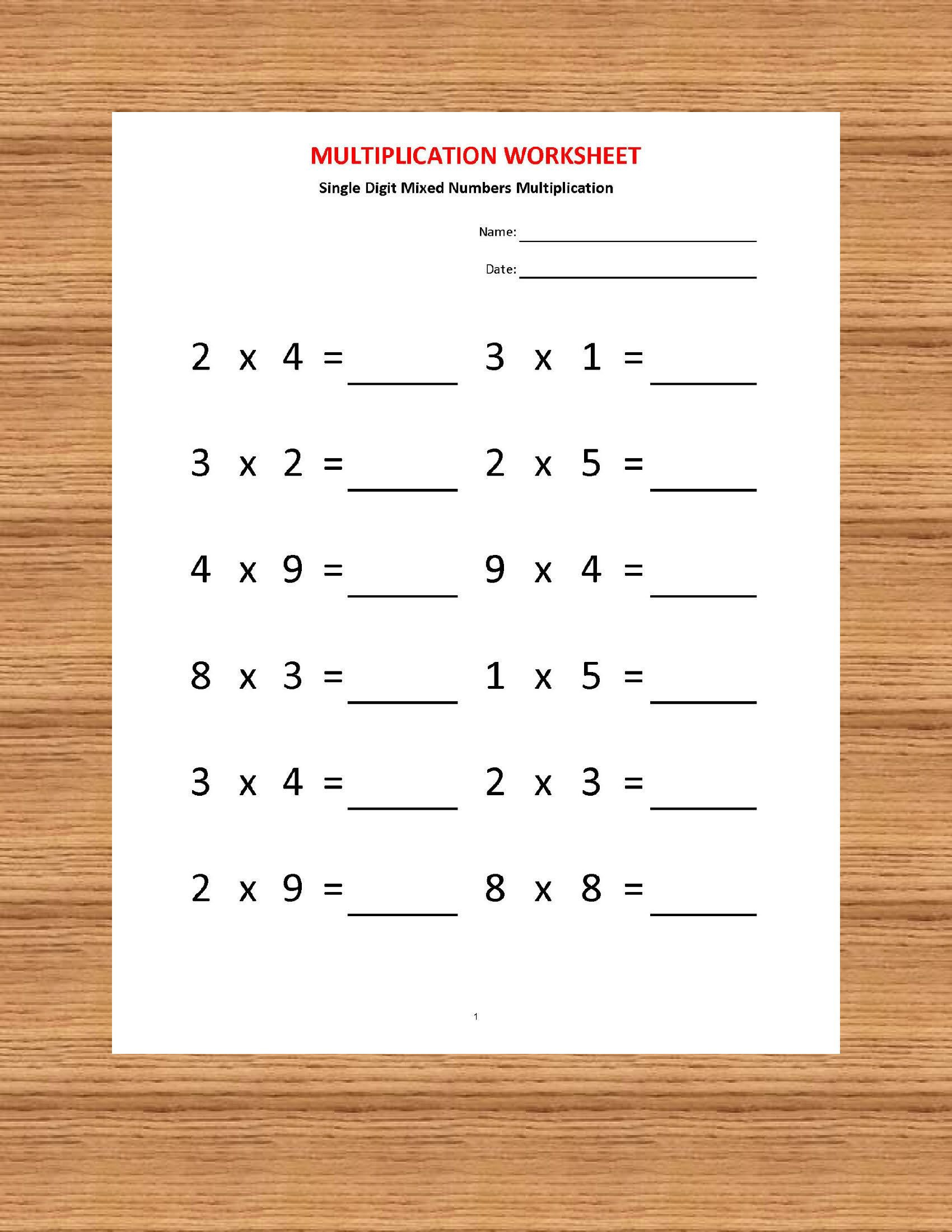 Multiplication Worksheets Grade 2 Printable Thekidsworksheet