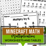 Multiplication Worksheets Tables Minecraft Math Master