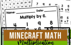 Multiplication Worksheets Tables Minecraft Math Master