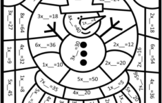 Multiplication Worksheets WInter Snowman Theme