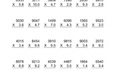 Multiplication worksheets with decimals photo dividing 6th grade the best