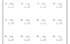 Multiply 3 Digits By 1 Digit Worksheet