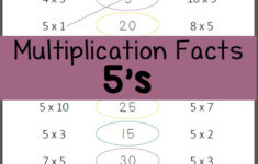 Multiply 5 s Multiplication Facts Mamas Learning Corner