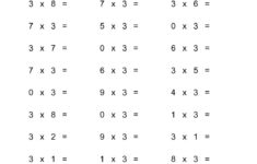 Multiply By 3 Worksheets Printable Activity Shelter