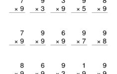 Multiply By 9 Worksheets Activity Shelter