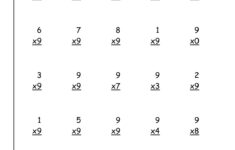 Multiply By 9 Worksheets Activity Shelter