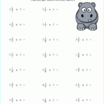 Multiply Mixed Numbers By Whole Numbers Math Worksheet For Class 5