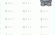 Multiply Mixed Numbers By Whole Numbers Math Worksheet For Class 5
