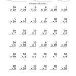 Multiplying 1 To 10 By 10 36 Questions Per Page A