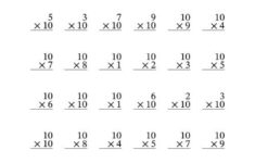 Multiplying 1 To 10 By 10 36 Questions Per Page A
