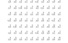 Multiplying 1 To 12 By 6 A