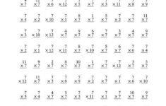 Multiplying 1 To 12 By 7 A